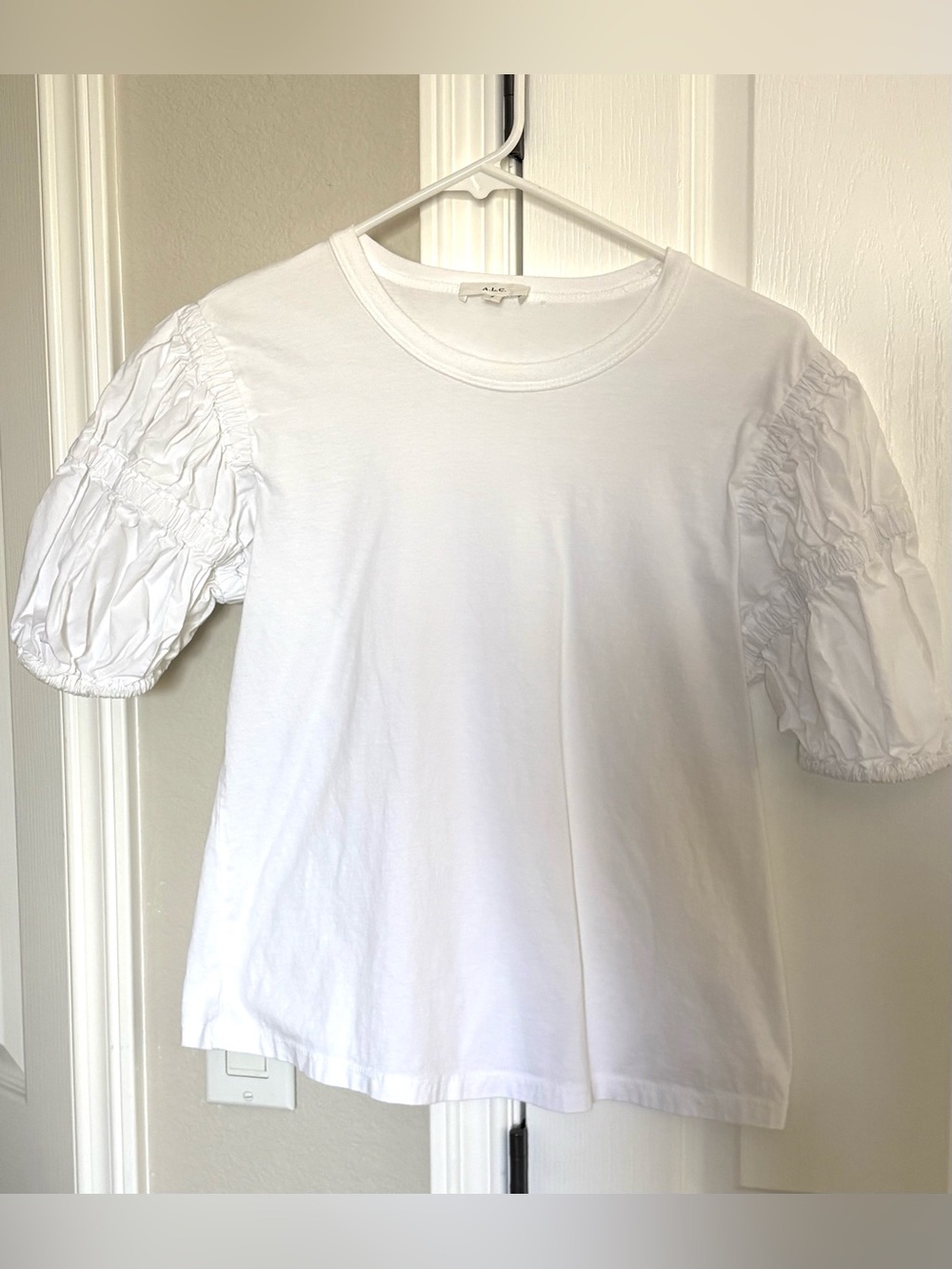 A.L.C. white puff sleeve tee